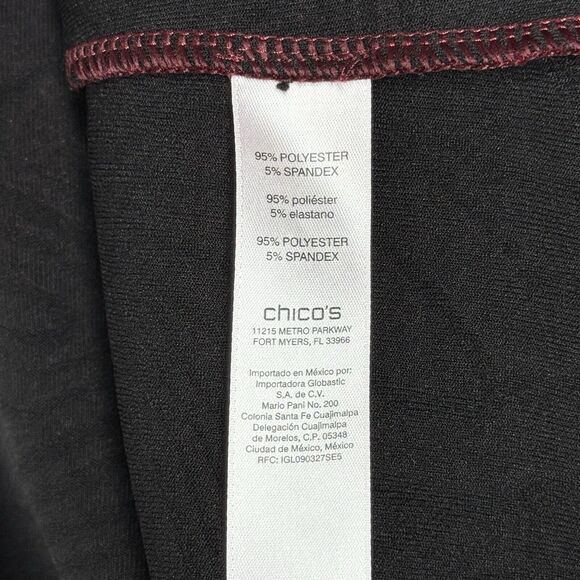 Chicos Blazer Womens Medium Red Black Abstract Animal Print Casual Business - Picture 8 of 9